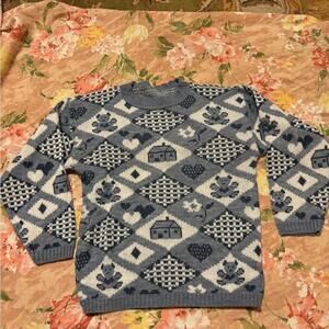 Vintage 80s/90s knit cottage-core sweater